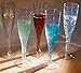 Oojami 30pc Clear Plastic With Silver Glitter Classicware Glass Like Champagne Wedding Parties Toasting Flutes