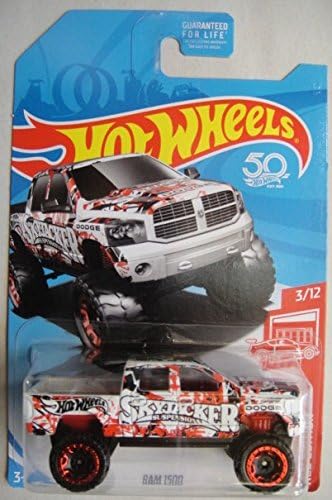 Hot Wheels Red Edition 312 Exclusive, Whitered Dodge Ram 1500 50Th Anniversary