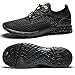 Tianyuqi Men's Mesh Slip On Water Shoes, 43 M EU / 9.5 D(M) US, Allblack