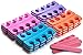 Pack of 36 Pairs – Soft Two Tone Foam Toe Separators, Toe Spacers, Great Toe Cushions for Nail Polish, Pedicure, Manicure, and Other Uses, Includes 8 Pink Mini Nail Buffering Files