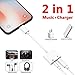 Headphone Adapter Jack for iPhone Cable Aux Cord Car Charger to [Music+Charge] Compatible Adaptor with iPhone 8/8Plus 7/7Plus Dongle 2 in 1 Dual Converter Earphone Support for iOS 11 or Higherthumb 2