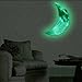 Wall Stickers,GOODCULLER 3D Luminous Large Moon Fluorescent Wall Sticker Removable Glow In The Dark Sticker Background Decorated Decal Home Decor