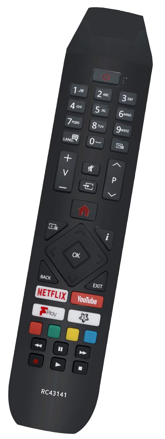 ALLIMITY RC 43141 RC43141 Remote Control Fit for Hitachi Smat TV 32HB26J61UA 43HB26T72U 24HB21T65U 43HK25T74U 32HB26J61U 50HB26T72U 24HB21J65U 50HB26T72UA 32HB26T61U 50HK25T74U