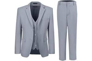 TIEFONY Boys Suits 3 Piece Slim Fit Suit Set Dresswear Ring Bearer Outfit for Boy