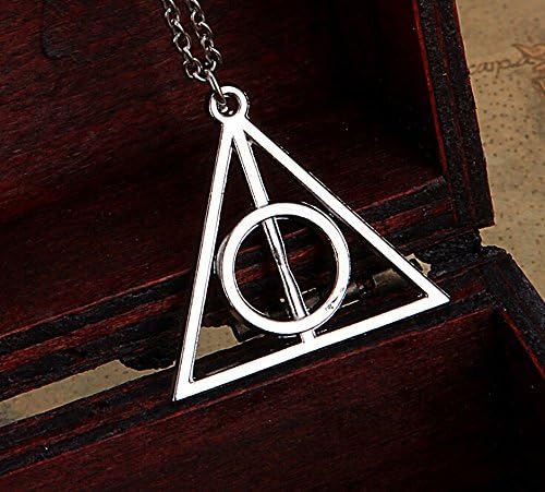 Candy Clover Charm Pendant Necklace for Harry Potter Deathly Hallows Silver Pendant (A)