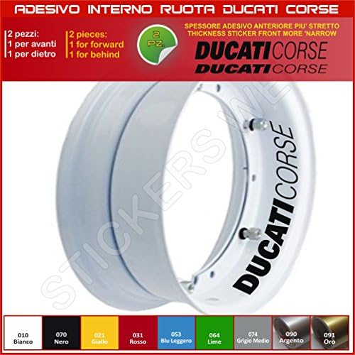 Ducati Monster Multistrada Hypermotard Wheel Rim Stickers Decals Inner Strips Single Colour Code 0227 070 Nero
