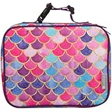 Bentology Lunch Box for Girls - Kids Insulated Lunchbox Tote Bag Fits Bento Boxes - Mermaid