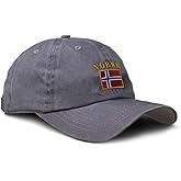 Custom Soft Baseball Cap Embroidered Dad Hat Norway Flag Embroidery Vintage Hats Washed Baseball Cap Cotton