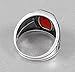 Chimoda Mens Rings in 925 Sterling Silver Handmade Ring with Red Cubic Zirconia and Marcasite (9)