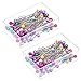 Outus Pearl Head Pins Straight Pins Mixed Colors 100 Pieces, 2 Pack