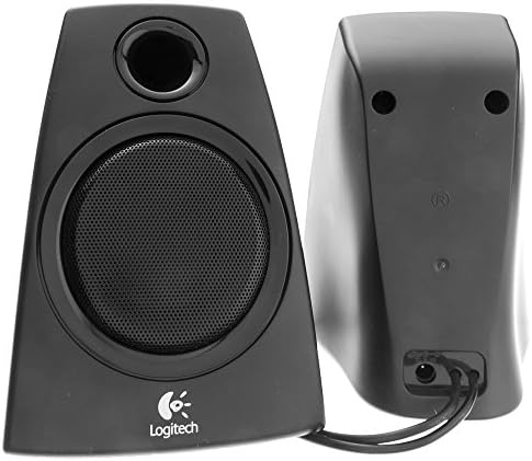 Amazon Com Logitech Z130 2 Piece 3 5mm Black Compact Computer Multimedia Speaker Set Renewed Home Audio Theater