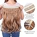 Invisible Wire Hair Extensions Pieces Secret Curly Wavy Hair Extension Synthetic Adjustable Headband for Women Hairpieces (20 Inch (Pack of 1), Golden Blonde)