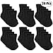 Furniture Socks, Outgeek 24 Pack Knitted Furniture Feet Socks Chair Leg Floor Protectors (Black)