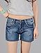 Chouyatou Women's Classic Five-Pocket Oversized Denim Shorts (XX-Large, Blue)