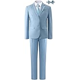 A&J DESIGN Boys Suit Size 16 Easter Tuxedo Formal Wedding Ring Bearer Prom Outfit Light Blue Sky Kid Youth Teen Graduation Slim Fit Homecoming Dress Tux