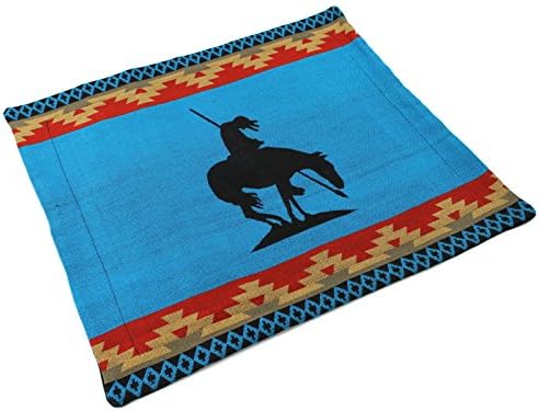 Splendid Exchange Southwestern Bedding Silhouette Collection, Mix and Match, Reversible Pillow Sham, End of the Trail Blue and Black