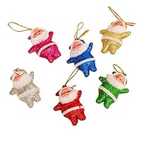 Guang-T Xmas Tree Hanging Decoration Santa Claus Doll Pendant Hanging Ornaments for Christmas Tree Decorations 6pcs