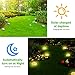 Jack & Rose Solar Ground Lights Outdoor Solar Pathway Lights Fairy Garden Lights Solar Powered IP67 Waterproof 8 LED Disk Light for Yard Deck Lawn Patio Driveway (Warm Light, 4 Pack