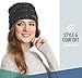 Brook + Bay Cable Knit Beanie Winter Hat for Women - Warm, Chunky, Soft Stretch, Thick & Cute Knitted Caps for Cold Weather Black Gray