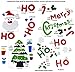 Iconikal Christmas Gel Cling Window Decorations 83-Piece Set (Santa, Tree, Merry Christmas, and Ho Ho Ho)