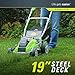 Greenworks 19-Inch 40V Cordless Lawn Mower + Extra Blade, (1) 4Ah (1) 2Ah Batteries and Charger Included 2519202AZ