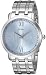 GUESS Men's U0716G1 Classic Silver-Tone Watch with Sky Blue Dial