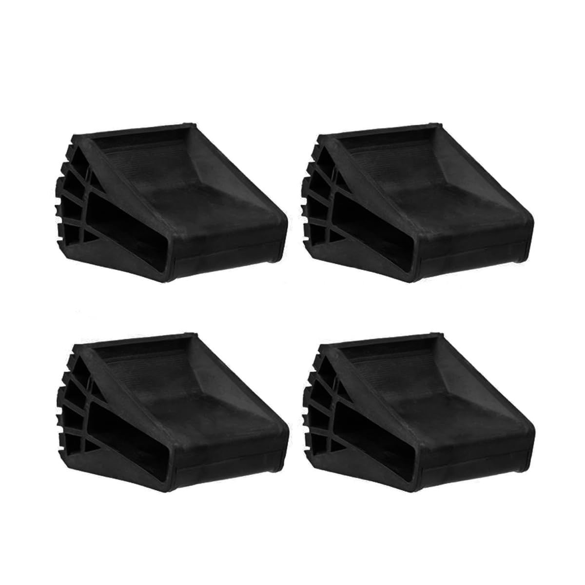 VOANZO 4PCS Ladder Feet Mat Non-Slip Ladder Foot Cover for Step Ladder Folding Ladder Roof Ladder Herringbone Ladders - Black