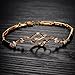 OPK Jewelry18k Gold Plated Elegant Women‘s Link Bracelet Double Heart Gold Bracelet Wedding Gifts
