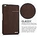 kwmobile Hardcase Tablet Cover for Huawei MediaPad X2 7.0 with artificial leather covering – backcover case protective cover in dark brown