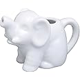 HIC Kitchen Mini Elephant Creamer with Handle, Fine White Porcelain, 2-Ounce