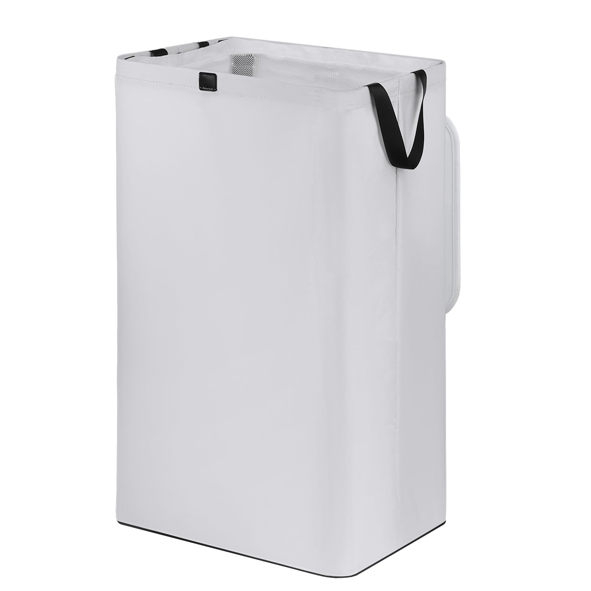 Photo 1 of 80L Large Laundry Hamper with Lid, Foldable Laundry Bag for Washing Machine with Removable Inner Bag, Dirty Hampers for Bedroom, Bathroom,Laundry Room, College (White)