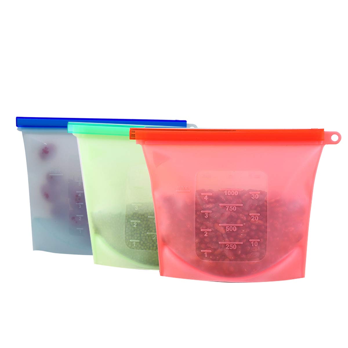 Bolsas reutilizables para almacenar alimentos de silicona ...