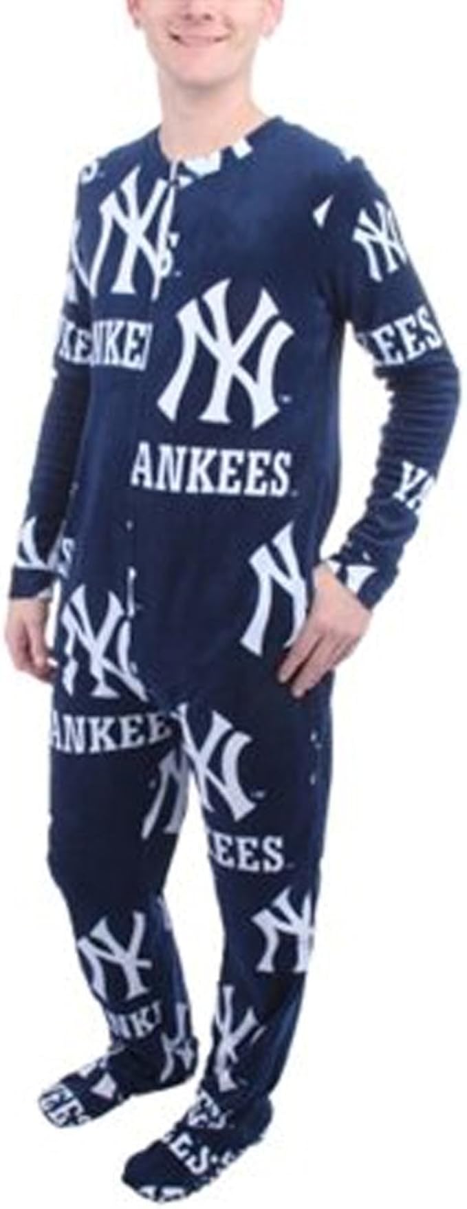 New York Yankees Herren Schlafanzug Gr. X-Large, Blau - Blau: Amazon.de