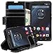 LEEGU Motorola Droid Turbo Ballistic Nylon Case, Flip Wallet Leather Case Soft Cover with Stand Card Holder for Motorola Droid Turbo (Only Fit Ballistic Nylon) XT1225 Black
