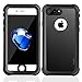 iPhone 7 Plus Waterproof Case, Easylife IP68 Certified Snowproof Shockproof Dirtproof Matte Back Cover with HD Optical Lens Enhanced Audio Designed Cover Perfectly Fit for iPhone 7 Plus-Black