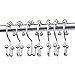ronmence Metal Double Glide Shower Ring, Polished Chrome, Stainless Steel