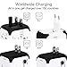 UPPEL Travel Adapter with Dual USB All-in-one Worldwide Travel Chargers Adapters for US EU UK AU About 152 Countries Universal Power Plug Adapter Charger with Dual USB and Safety Fuse (White)