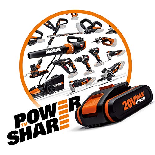 WORX WX529.9 Akku Handkreissäge 20V - mit einstellbarem Schnittwinkel, schnellem Sägeblattwechsel & Anschluss für… – Bild 6