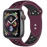 YOUKEX iWatch Band Compatible for Apple Watch Band 38mm 42mm Sport Band Women Men for Series 4,3,2,1 Soft Silicone Straps (Works for 40mm 44mm Watch)