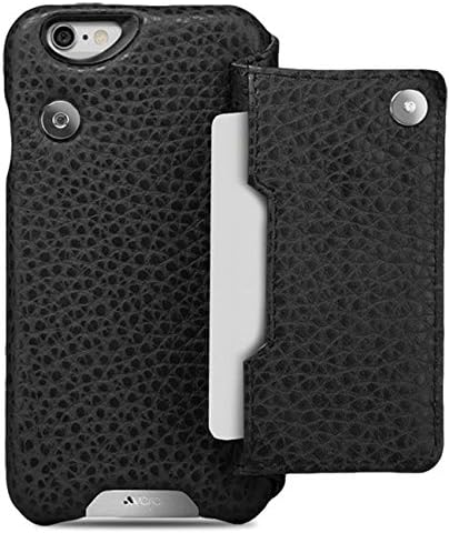 Vaja Niko Wallet Slim and Smart Leather Case for iPhone 6 Plus/6s Plus - Magnetic Closure - 1 Multi Card Slot - Floater Black