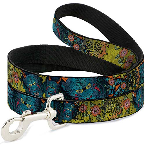 Dog Leash Honor Close Up Yellow 6 Feet Long 1.5 Inch Wide