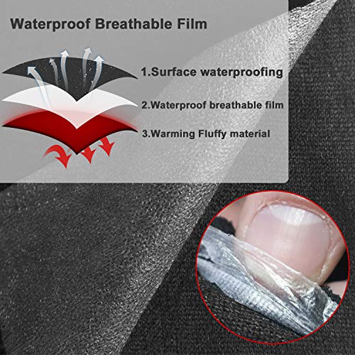 SKDK Winter Gloves Warm Lightweight Touchscreen Windproof Warm Touchscreen Gloves Men Women for Hiking Cycling Running Sports (Black, XL)