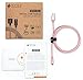 SYDE ARMOR Lightning Cable with Kevlar Core, Apple Certified Double-Nylon Braided Fast Charging Cable Built to Military Specifications for iPhone, iPad & iPod (Rose Gold, 5 Feet)
