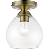 Livex Lighting, 46500-01, Catania, Semi-Flush, Antique Brass