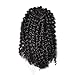 Mali Bob Braid Hair Extensions, Kinky Curly Bulk Twist Crochet Braids 20 Strands/ Pack, (Off Black)