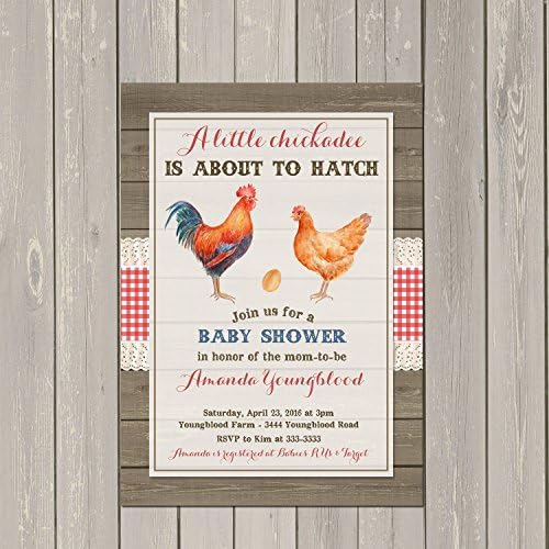 About to Hatch Rustic Baby Shower Invitation