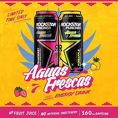 Rockstar Punched Aguas Frescas Pineapple LTO 16oz 12pk Pricepulse