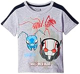 Marvel Little Boys' Toddler Ant-Man, Spiderman, or Civil War T-Shirt, Ant-Man Grey, 3T