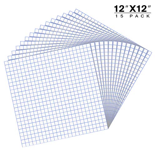 JANDJPACKAGING Transfer Tape for Vinyl 12"x 12" w/Blue Alignment Grid Vinyl Transfer Tape for Silhouette Cricut，Cameo Transfer Paper for Vinyl for Decals, Signs, Walls, Windows and Stickers 15 Sheets - Thumbnail 7