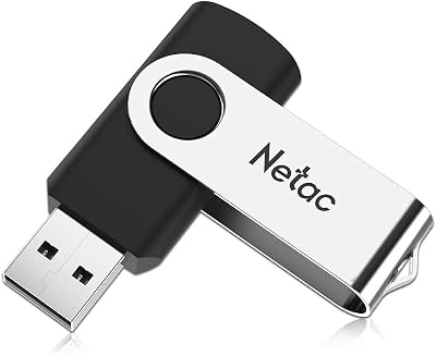 Netac 128GB USB 3.2 Flash Drive Swivel Metal Clip High Speed 90MB/s